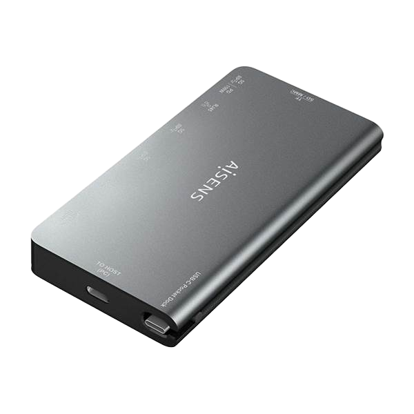 Aisens ASUC8P015GR  Dock 8 en 1  USBC a HDMI  RJ45  3x USBA  USBC  SD  Micro SD  Gris  10cm  Docking Station Aisens ASUC8P015GR  Dock 8 en 1  USBC a HDMI  RJ45  3x USBA  USBC  SD  Micro SD  Gris  10cm  Docking Station