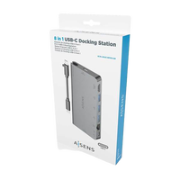 Aisens ASUC8P015GR Dock 8 en 1 USBC a HDMI RJ45 3x USBA USBC SD Micro SD Gris 10cm Docking Station Aisens ASUC8P015GR Dock 8 en 1 USBC a HDMI RJ45 3x USBA USBC SD Micro SD Gris 10cm Docking Station