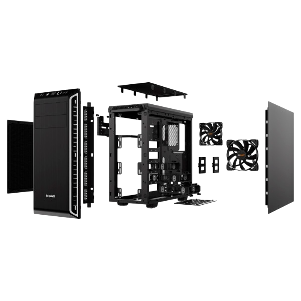 Be Quiet Pure Base 600 black  silver  Caja Be Quiet Pure Base 600 black  silver  Caja