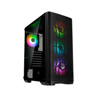 BitFenix Nova Mesh SE TG Cristal Templado USB 31 ARGB Negra  Caja