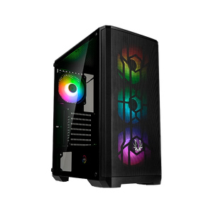 BitFenix Nova Mesh SE TG Cristal Templado USB 31 ARGB Negra  Caja