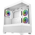 Cooler Master Elite 690 Wood Blanca | Caja ATX ARGB Mid Tower Cristal Panorámico Doble Cámara USB-C
