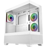 Cooler Master Elite 690 Wood Blanca  Caja ATX ARGB Mid Tower Cristal Panorámico Doble Cámara USBC