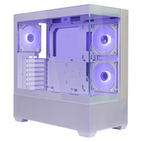 Cooler Master Elite 690 Wood Blanca  Caja ATX ARGB Mid Tower Cristal Panorámico Doble Cámara USBC