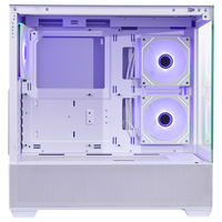 Cooler Master Elite 690 Wood Blanca  Caja ATX ARGB Mid Tower Cristal Panorámico Doble Cámara USBC