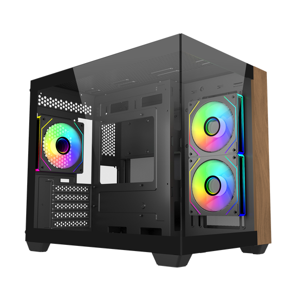 Cooler Master Elite 481 Wood ARGB Caja mATX Negra Cooler Master Elite 481 Wood ARGB Caja mATX Negra