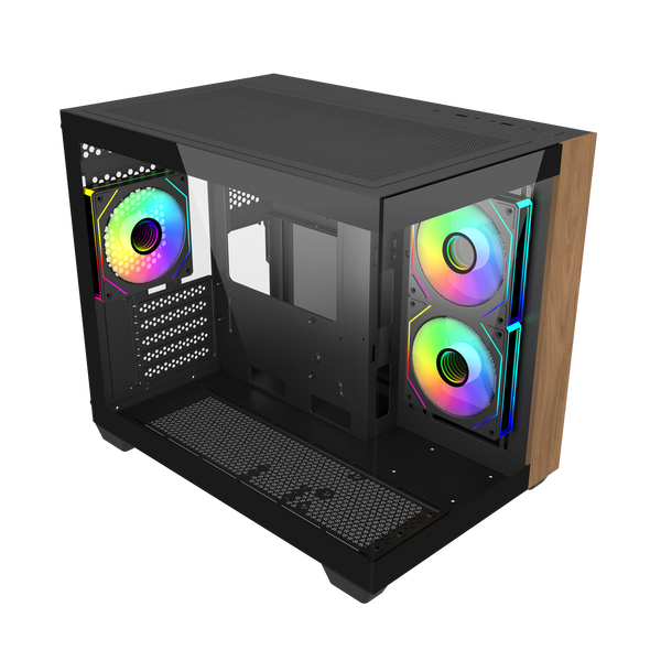 Cooler Master Elite 481 Wood ARGB Caja mATX Negra Cooler Master Elite 481 Wood ARGB Caja mATX Negra