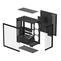 Deepcool CG580  Caja negra Cristal Templado