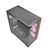 Darkflash DS900W ARGB  Caja ATX Black Wood Full Tower Cristal Templado USBC