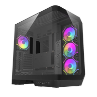 Darkflash DY570 ARGB  Caja ATX Black Full Tower Cristal Curvo Doble Cámara