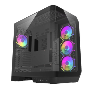 Darkflash DY570 ARGB  Caja ATX Black Full Tower Cristal Curvo Doble Cámara