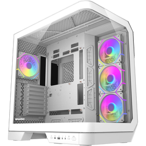Darkflash DY570 ARGB  Caja ATX White Full Tower Cristal Curvo Doble Cámara
