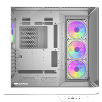 Darkflash DY570 ARGB  Caja ATX White Full Tower Cristal Curvo Doble Cámara