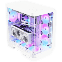 Darkflash DY570 ARGB  Caja ATX White Full Tower Cristal Curvo Doble Cámara