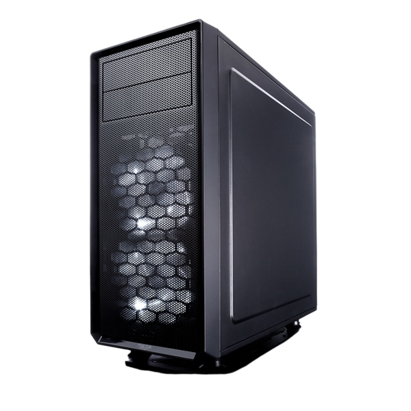 Fractal Focus G negra con ventana  Caja Fractal Focus G negra con ventana  Caja