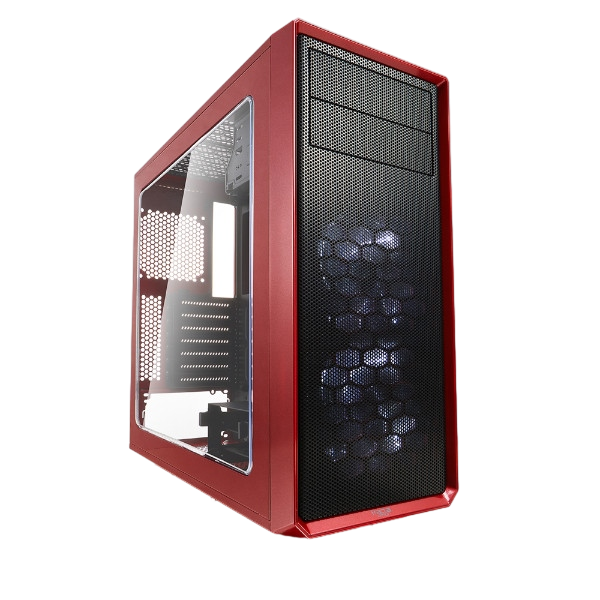 Fractal Focus G roja con ventana  Caja Fractal Focus G roja con ventana  Caja