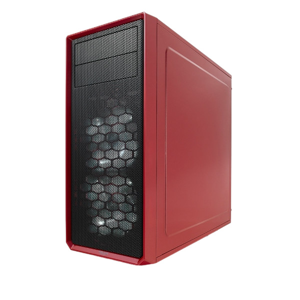 Fractal Focus G roja con ventana  Caja Fractal Focus G roja con ventana  Caja