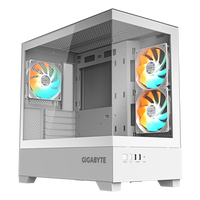 Gigabyte AORUS C201 Panoramic ICE  Caja mATX ARGB Cristal Templado USB 30 White RGB Fusion