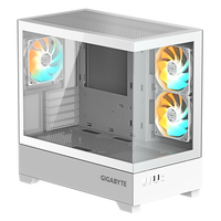 Gigabyte AORUS C201 Panoramic ICE  Caja mATX ARGB Cristal Templado USB 30 White RGB Fusion