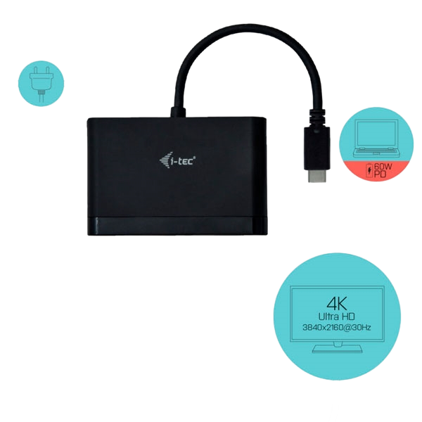 ITec USB C a HDMI con 2 USB 30 ITec USB C a HDMI con 2 USB 30