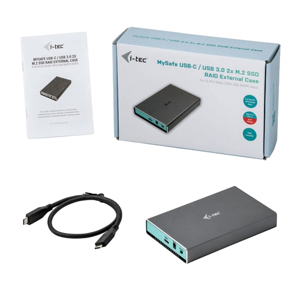 ITec Mysafe USBC a 2X M2 SATA RAID  Cararcasa M2 ITec Mysafe USBC a 2X M2 SATA RAID  Cararcasa M2