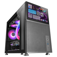Mars Gaming MCLCD Black  Caja Micro ATX Mini Tower Pantalla LCD IPS 8 Cristal Templado USBC