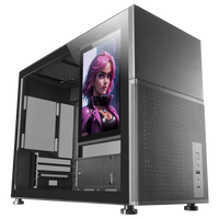 Mars Gaming MCLCD Black  Caja Micro ATX Mini Tower Pantalla LCD IPS 8 Cristal Templado USBC