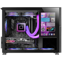 Mars Gaming MCLCD Black  Caja Micro ATX Mini Tower Pantalla LCD IPS 8 Cristal Templado USBC