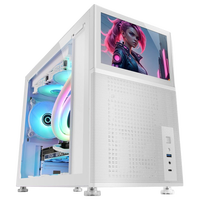Mars Gaming MCLCD White  Caja Micro ATX Mini Tower Pantalla LCD IPS 8 Cristal Templado USBC