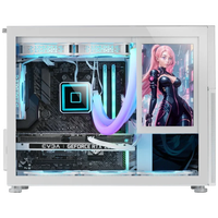 Mars Gaming MCLCD White  Caja Micro ATX Mini Tower Pantalla LCD IPS 8 Cristal Templado USBC