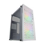 Mars Gaming MCCore FRGB   Caja MicroATX Cristal Templado Blanca