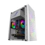 Mars Gaming MCCore FRGB   Caja MicroATX Cristal Templado Blanca