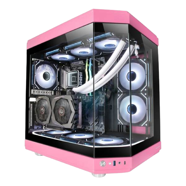Mars Gaming MC3T Panoramica  Caja ATX Cristal Templado Rosa Mars Gaming MC3T Panoramica  Caja ATX Cristal Templado Rosa