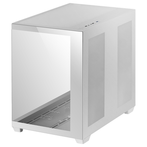 Mars Gaming MCV4 Blanco  Torre Gaming XXL EATX Ventana Cristal Templado Diseño Sin Marco Doble Cámara Modular