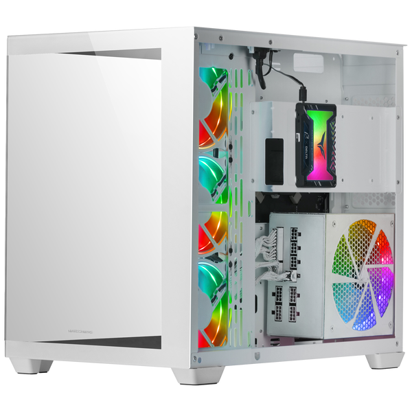 Mars Gaming MCV4 Blanco Torre Gaming XXL EATX Ventana Cristal Templado Diseño Sin Marco Doble Cámara Modular Mars Gaming MCV4 Blanco Torre Gaming XXL EATX Ventana Cristal Templado Diseño Sin Marco Doble Cámara Modular