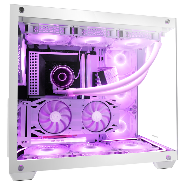 Mars Gaming MCV4 Blanco Torre Gaming XXL EATX Ventana Cristal Templado Diseño Sin Marco Doble Cámara Modular Mars Gaming MCV4 Blanco Torre Gaming XXL EATX Ventana Cristal Templado Diseño Sin Marco Doble Cámara Modular