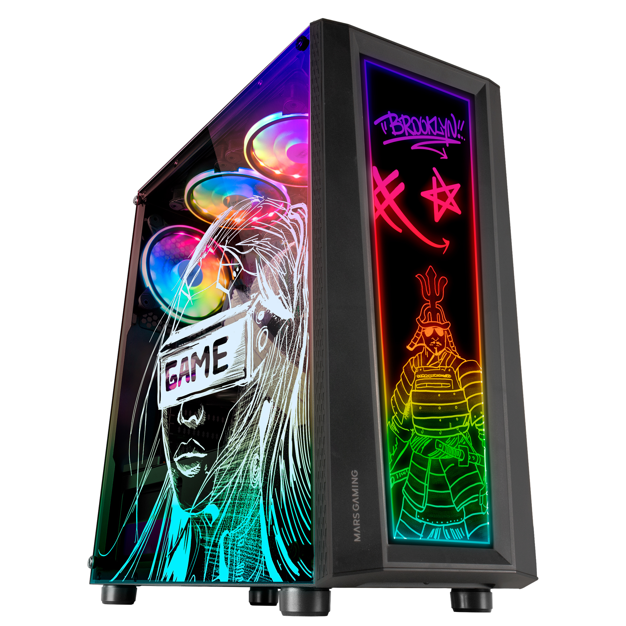 Caja ATX Semitorre Gaming Mars Gaming MC-ART Black