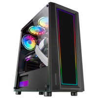 Mars Gaming MCART ARGB  Caja ATX Mid Tower Cristal Templado USB 30 Black