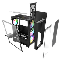 Montech AIR 1000 Premium  Caja Negra ATX Cristal Templado