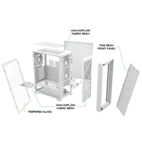 Montech AIR 1000 Lite  Caja Blanca ATX Cristal Templado