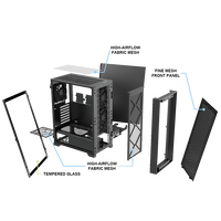 Montech AIR 1000 Lite  Caja Negra ATX Cristal Templado
