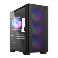 Montech AIR 100 ARGB  Caja Negra MATX Cristal Templado