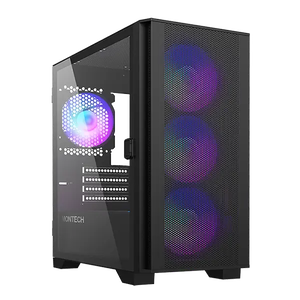 Montech AIR 100 ARGB  Caja Negra MATX Cristal Templado