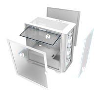 Montech AIR 100 ARGB  Caja Micro ATX Cristal Templado Blanco