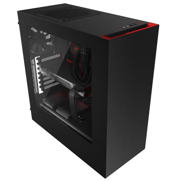 NZXT S340 ATX negra  roja  Caja NZXT S340 ATX negra  roja  Caja