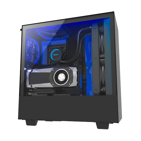 NZXT H500i con ventana negra  azul  Caja NZXT H500i con ventana negra  azul  Caja