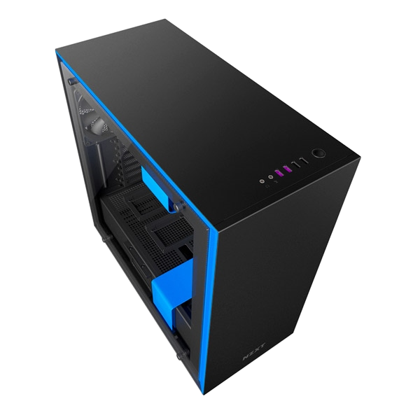 NZXT H700 con ventana negra  azul  Caja NZXT H700 con ventana negra  azul  Caja