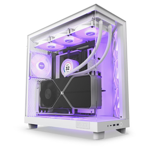 NZXT H6 Flow RGB Caja ATX Cristal templado Blanca NZXT H6 Flow RGB Caja ATX Cristal templado Blanca
