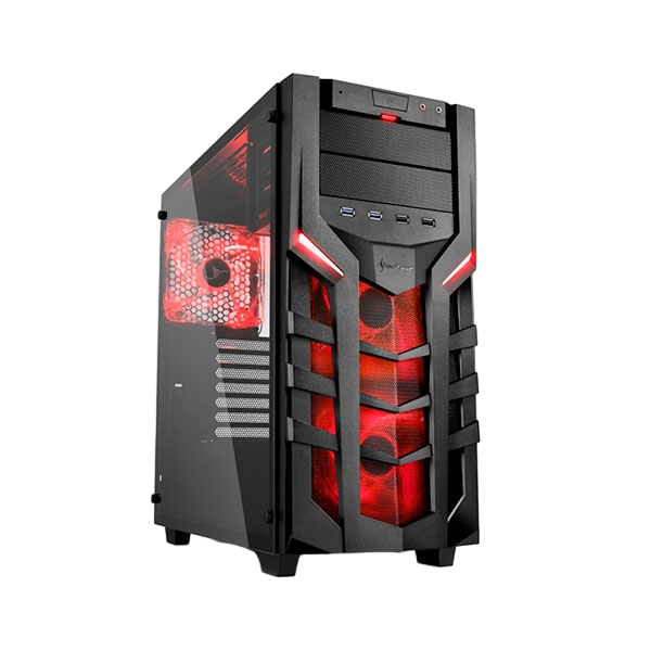 Sharkoon DG7000G negra roja  Caja Sharkoon DG7000G negra roja  Caja