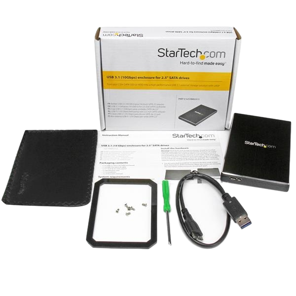 StarTechcom  USB 31 Gen 2 de 25 HDD  Caja HDD externa StarTechcom  USB 31 Gen 2 de 25 HDD  Caja HDD externa